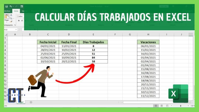 ¿Cuántos días trabajados? Aprende a calcularlos en Excel