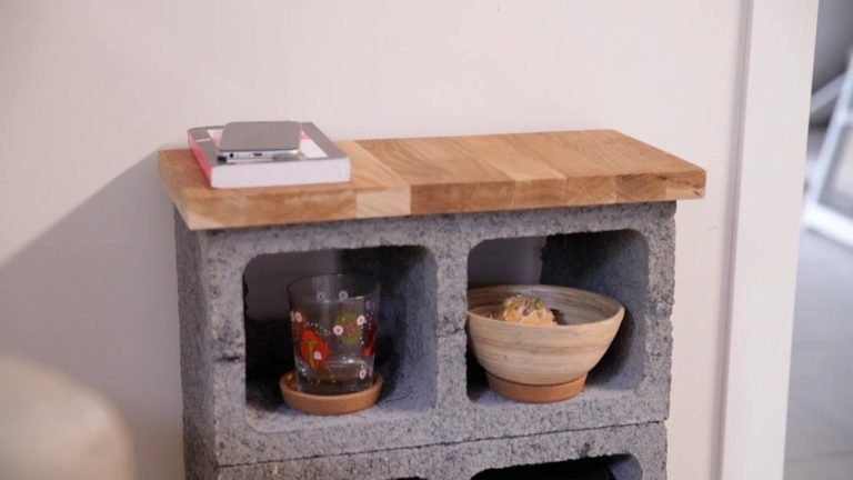 Crea una mesa resistente y moderna con bloques de hormigón