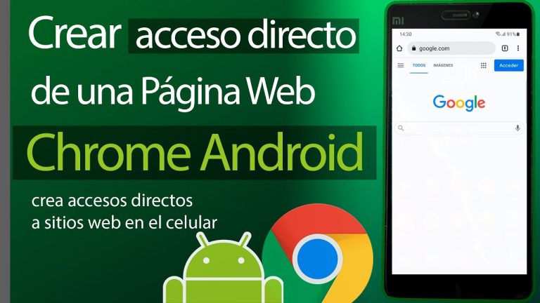 Crear acceso directo pagina web chrome android