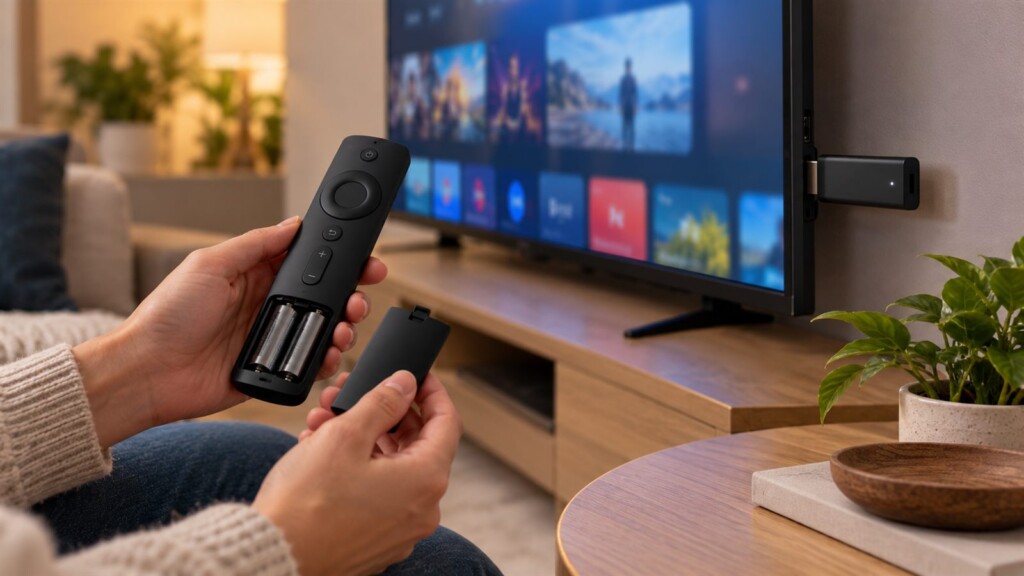Mando de Xiaomi TV Stick con las pilas a la vista para comprobar por qué no responde